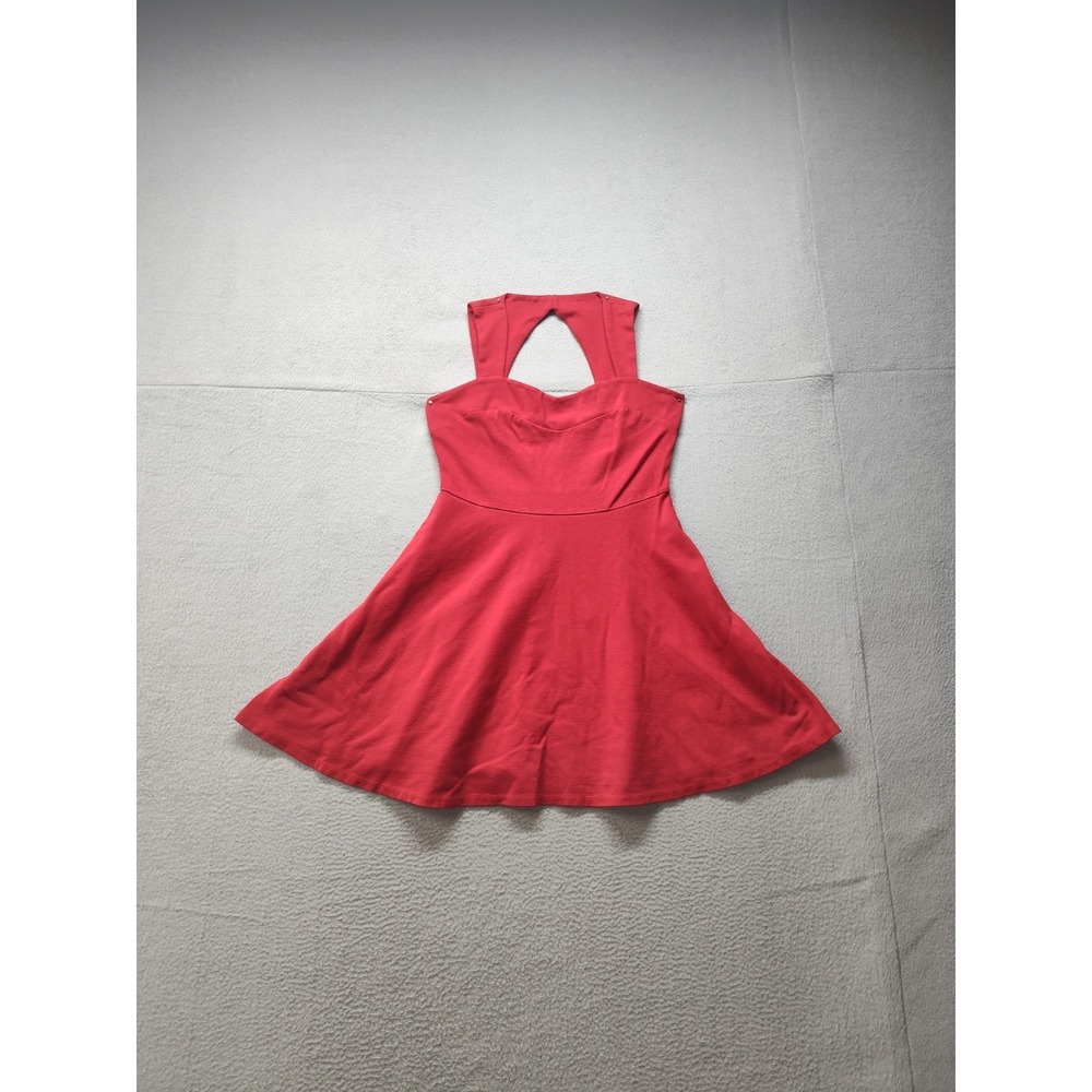 The Vanity Room Women Mini Dress XSP Red‎ Cut Out Back Fit & Flared Summer